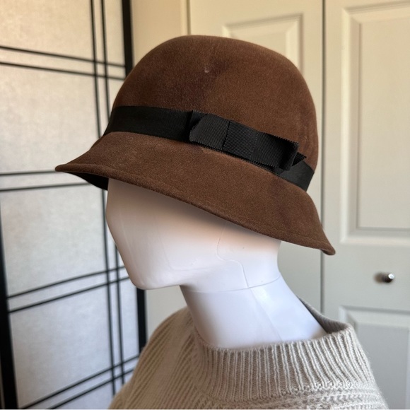 Adolfo 2 Vintage Wool Felt Fedora Brim Hat - Picture 1 of 9